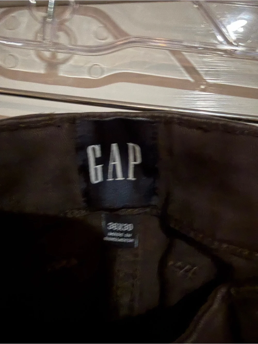 GAP Mens Dark Brown Straight-Leg Jeans